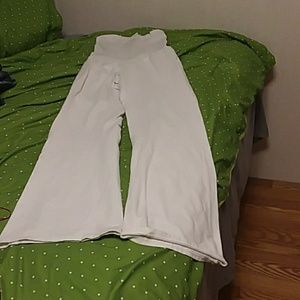 White maternity pants